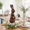 Easter Decorations - 14.5" Easter Bunny Figurine - Easter Decorations for Home - Standing Ceramic Easter Bunny Decor for Mantel Tabletop Porch Lawn Yard Spring Home Indoor Outdoor